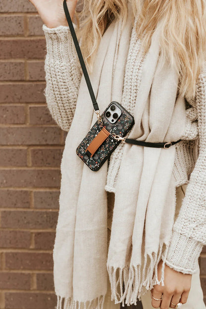 Midnight Floral Purse Case