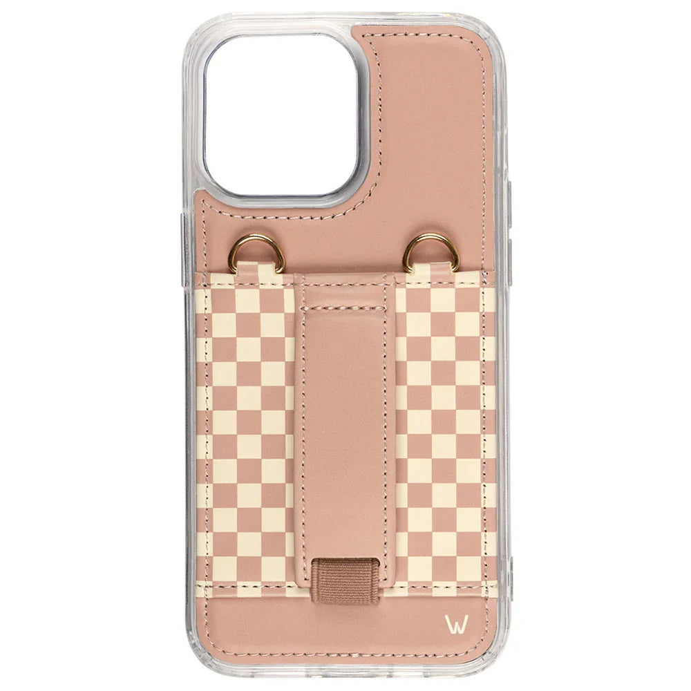 Blush Check Purse Case