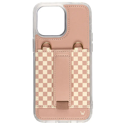 Blush Check Purse Case